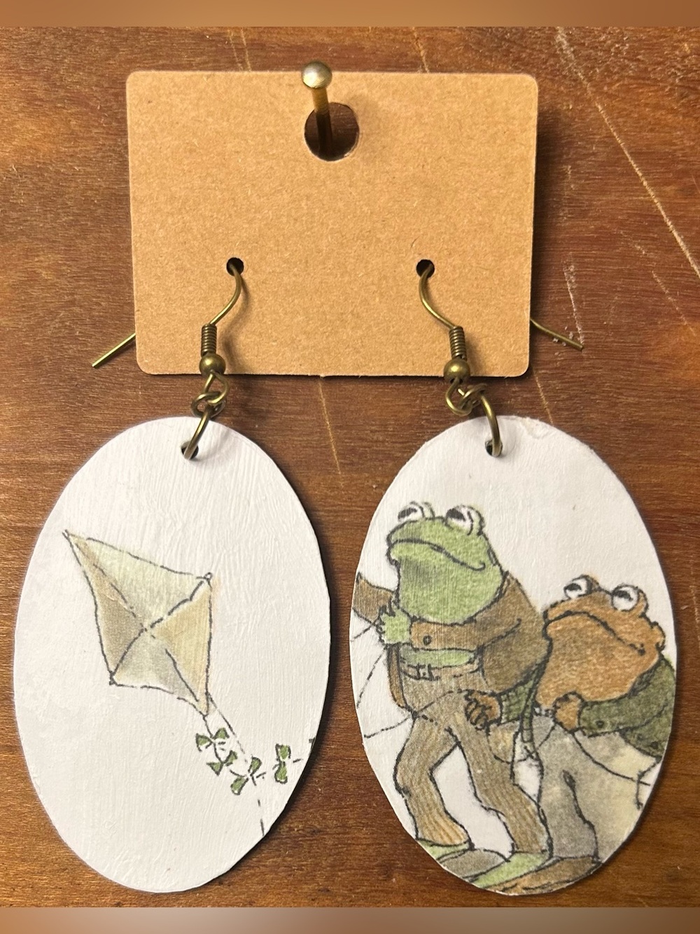 Upcycled Frog and Toad Drop Earrings